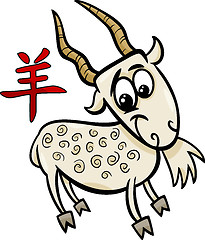 Image showing goat chinese zodiac horoscope sign