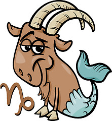 Image showing capricorn or the sea goat zodiac sign