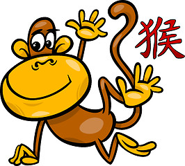 Image showing monkey chinese zodiac horoscope sign