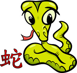 Image showing snake chinese zodiac horoscope sign