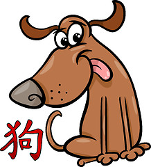 Image showing dog chinese zodiac horoscope sign