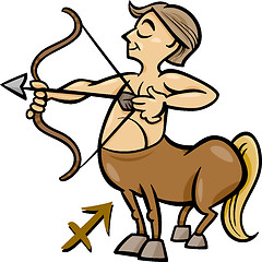 Image showing sagittarius zodiac sign cartoon