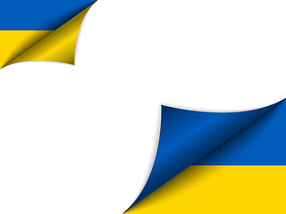 Image showing Ukraine Country Flag Turning Page