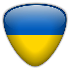 Image showing Ukraine Flag Glossy Button