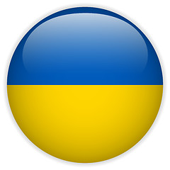 Image showing Ukraine Flag Glossy Button