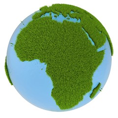 Image showing Africa on green planet