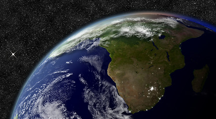 Image showing South Africa from space