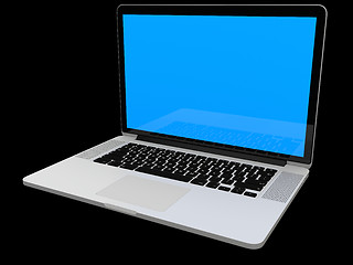 Image showing Laptop with white screen