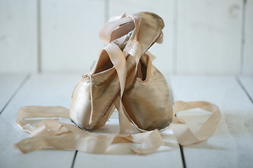 Image showing Posed Pointe Shoes in Natural Light 