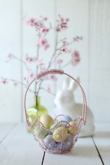 Image showing Easter Holiday Themed Still Life Scene in Natural Light