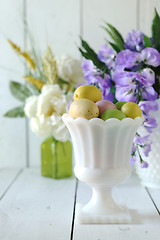 Image showing Easter Holiday Themed Still Life Scene in Natural Light