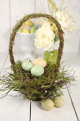 Image showing Easter Holiday Themed Still Life Scene in Natural Light