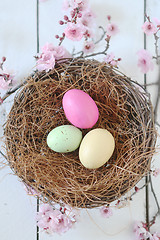 Image showing Easter Holiday Themed Still Life Scene in Natural Light