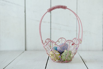 Image showing Easter Holiday Themed Still Life Scene in Natural Light