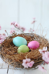 Image showing Easter Holiday Themed Still Life Scene in Natural Light