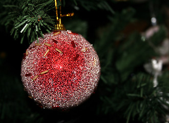 Image showing red Christmas ball