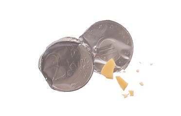 Image showing Euro currency, chocolate coins