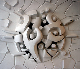 Image showing ornament on the wall, natural light