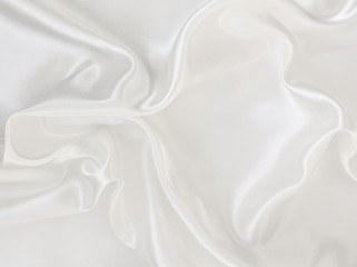 Image showing Smooth elegant white silk can use as wedding background