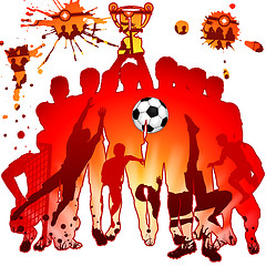 Image showing Soccer Silhouettes