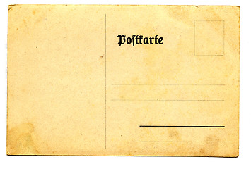 Image showing old empty postcard 
