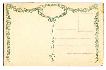 Image showing old empty postcard 