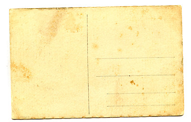 Image showing old empty postcard 