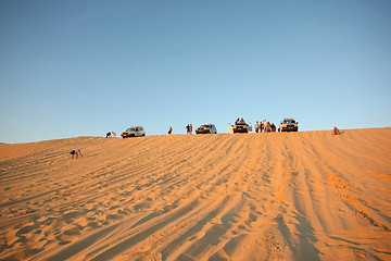 Image showing Tourists in Sahara