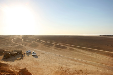 Image showing Tourist stop in Sahara