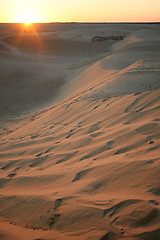 Image showing Big sand dunes in Sahara