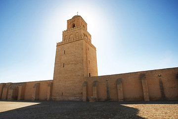 Image showing The Minaret of the Great Mosque from  Kairouan