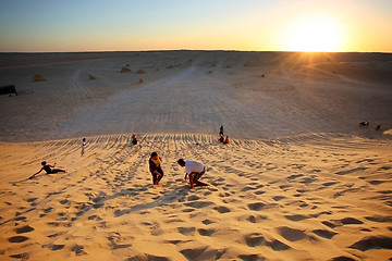 Image showing Sahara sunset