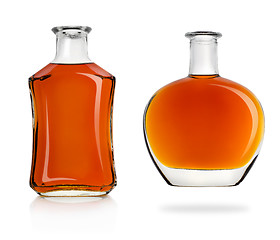 Image showing Bottles of cognac