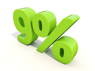 Image showing 9% percentage rate icon on a white background