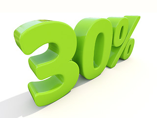 Image showing 30% percentage rate icon on a white background