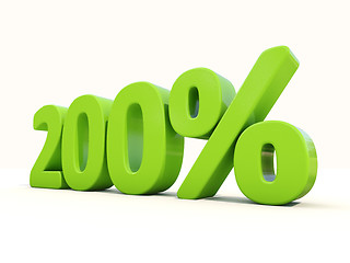 Image showing 200% percentage rate icon on a white background