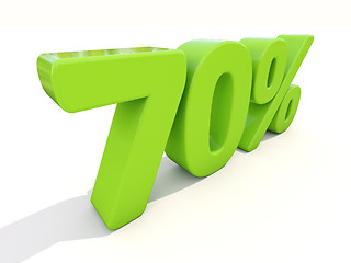 Image showing 70% percentage rate icon on a white background