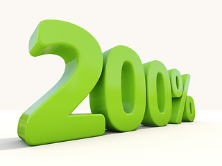 Image showing 200% percentage rate icon on a white background