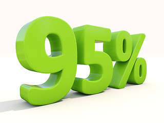 Image showing 95% percentage rate icon on a white background