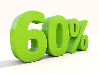 Image showing 60% percentage rate icon on a white background