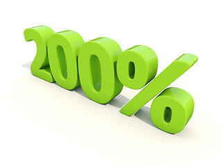 Image showing 200% percentage rate icon on a white background