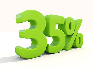 Image showing 35% percentage rate icon on a white background