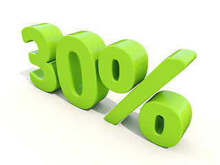 Image showing 30% percentage rate icon on a white background