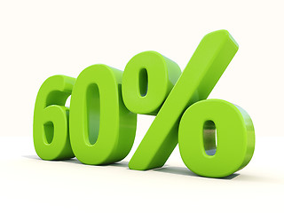 Image showing 60% percentage rate icon on a white background