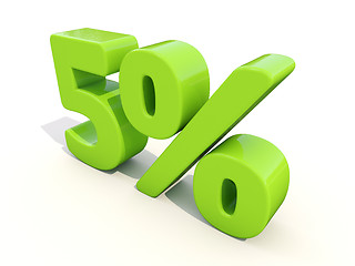 Image showing 5% percentage rate icon on a white background