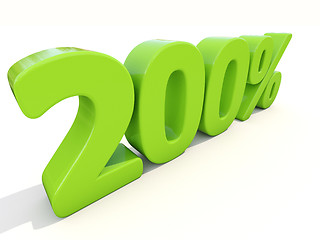 Image showing 200% percentage rate icon on a white background