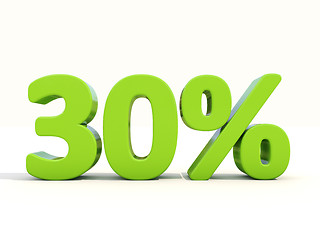 Image showing 30% percentage rate icon on a white background