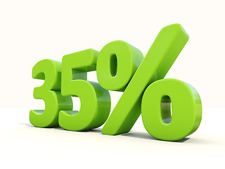 Image showing 35% percentage rate icon on a white background