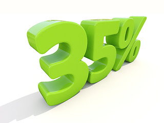 Image showing 35% percentage rate icon on a white background