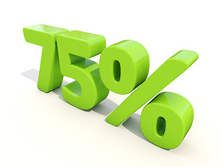 Image showing 75% percentage rate icon on a white background